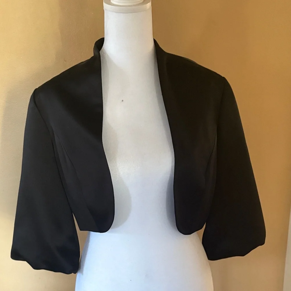 White House Black Market Black Bolero Jacket - Picture 1 of 4